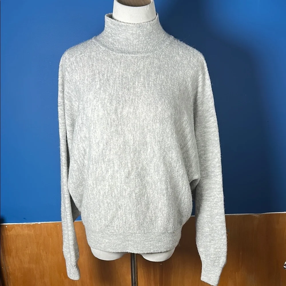 Cozy Gray H&M mock neck Sweater - Picture 1 of 7